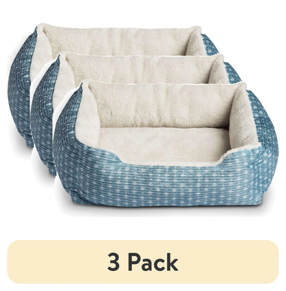 Cuddler Small Dog or Cat Bed, Blue 19" X 15"