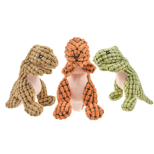 Pet Plush Dinosaur Toys for Cats and Dogs