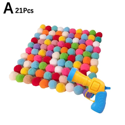 Interactive Cat Toy Launcher – Plush Ball Shooting Game for Kittens & Playful Cats