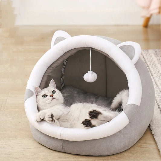 Cozy Cotton Pet House – Soft Indoor Bed for Cats, Kittens & Small Dogs